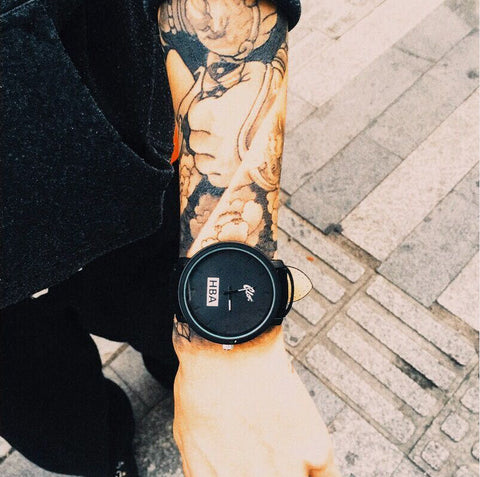 Fashion Brand HBA Leather Strap Unisex Watches Men Quartz Women Dress Watch Sports Military Relojes Geneva Wristwatch AB318