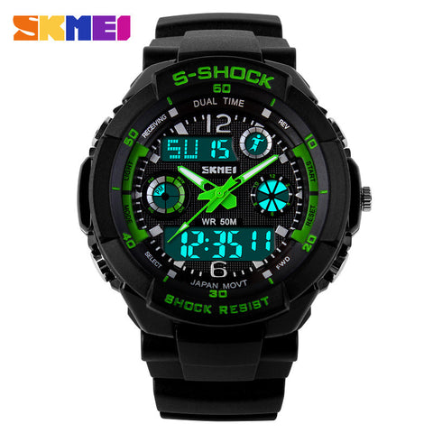 S SHOCK 2015 New SKMEI Luxury Brand Men Military Sports Watches Digital LED Quartz Wristwatches rubber strap relogio masculino