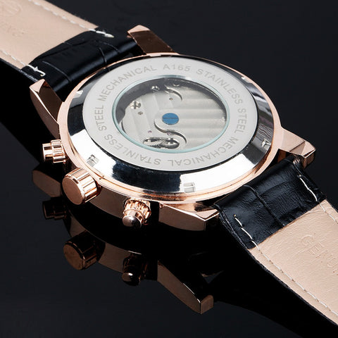 Stock In Russian Luxury Brand FORSINING Genuine Leather Strap Automatic Mechanical Watch Calendar Date Men Sports Wristwatch