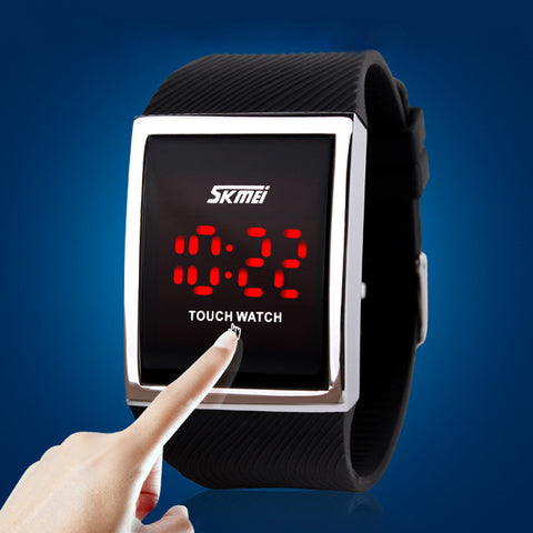 Fashion Men Women Electronic LED Touch Candy Jelly Watch Silicone Sports Digital Watch 2014 New