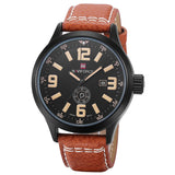 Hot Fashion Men Sports Watches Men's Quartz Hour Date Clock Man Leather Strap Military Army Waterproof Wrist Watch Male Relogio