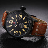 Hot Fashion Men Sports Watches Men's Quartz Hour Date Clock Man Leather Strap Military Army Waterproof Wrist Watch Male Relogio