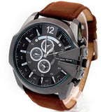 Hot Marketing 2016 Luxury Men Watch Analog Sport Steel Case Quartz Dial Leather Wrist Watch F03
