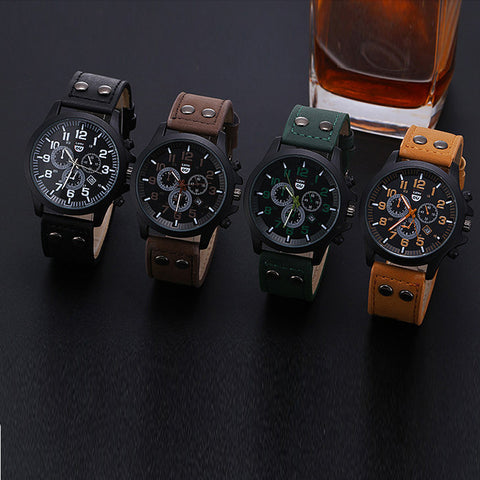 Men's Luxury Watches Liandu Style Brand Sports Watches 2015 Quartz Watch Casual Men Military Waterproof Leather Watch AB568