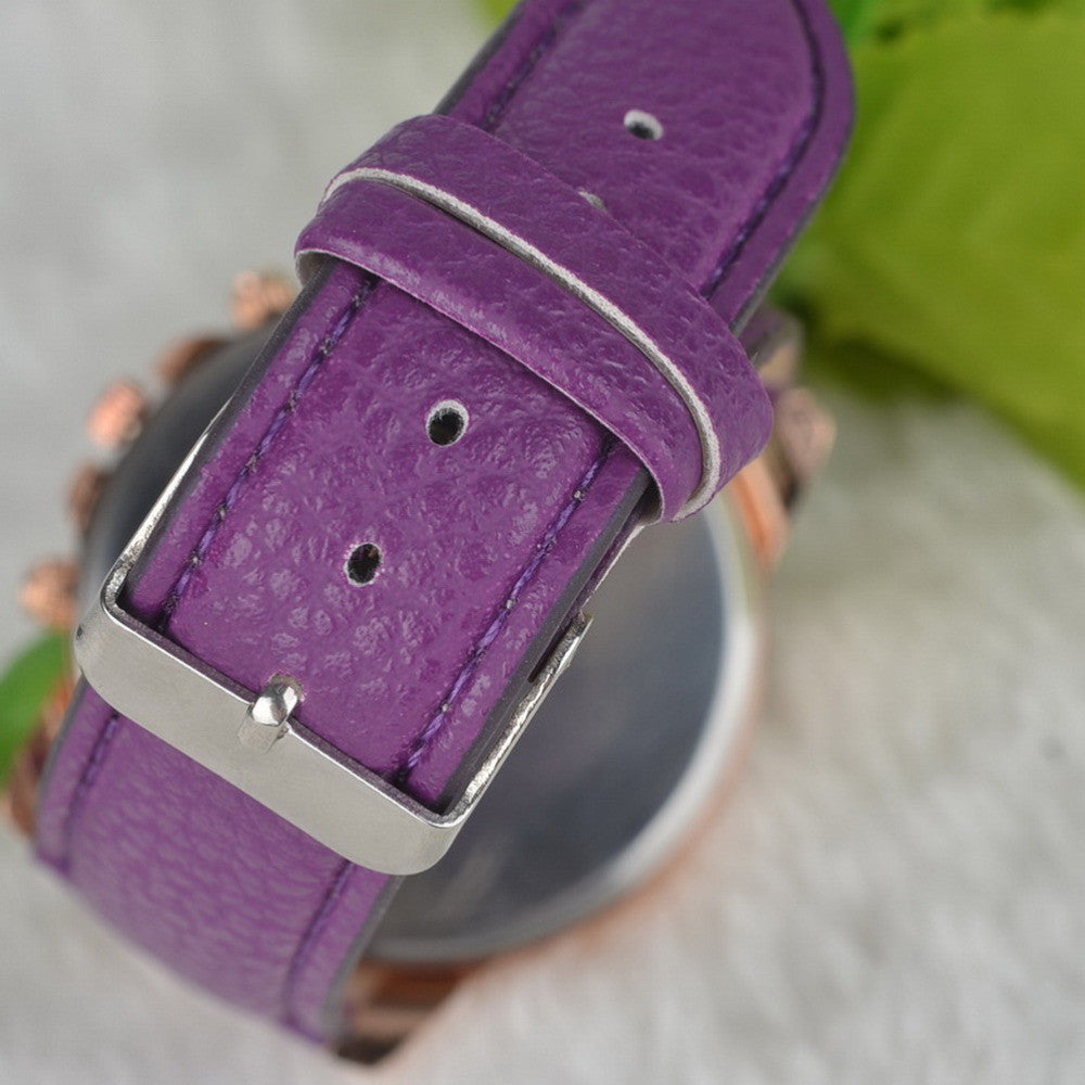 New 2015 Women Dress Watches Fashion Geneva Women Watches Leather Quar